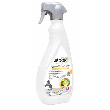 JEDOR- Spray désodorisant Citron/Citron  vert 500ml JEDOR- Spray désodorisant Citron/Citron  vert 500ml
