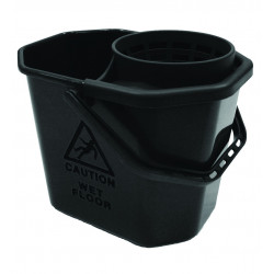 Seau unibac 12L noir avec cône d'essorage