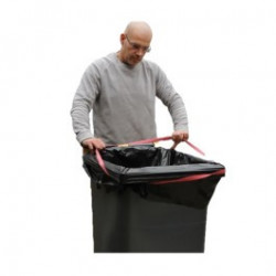 Sangle rouge pour conteneur à déchets