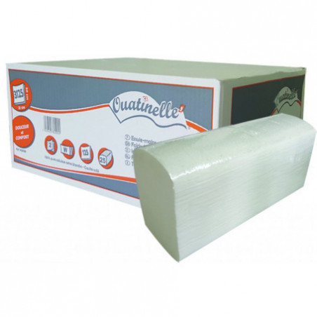 Essuie-mains plié W 2 plis - 25x125 formats Essuie-mains plié W 2 plis - 25x125 formats